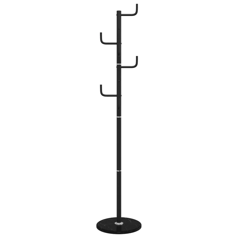 Porte-manteau sur pied pratique 183 x 37 x 37 cm 8 patères stable moderne en fer noir 02_0047603