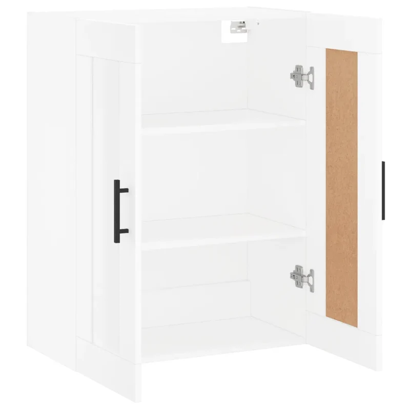 Armoire murale design élégant 69,5 x 34 x 90 cm espace de rangement pratique contemporain en bois blanc 02_0048931