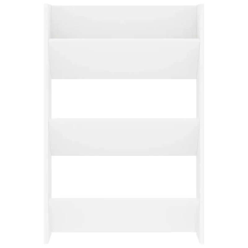 Lot de 2 armoires à chaussures murales modernes 60 x 18 x 90 cm avec 3 étagères en aggloméré blanc 02_0047895