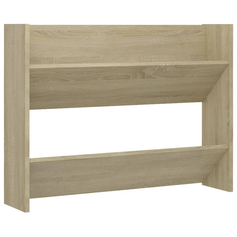 Armoire à chaussures range chaussures rangement meuble entrée couloir salon murale sonoma 80 x 18 x 60 cm aggloméré brun 02_0021912