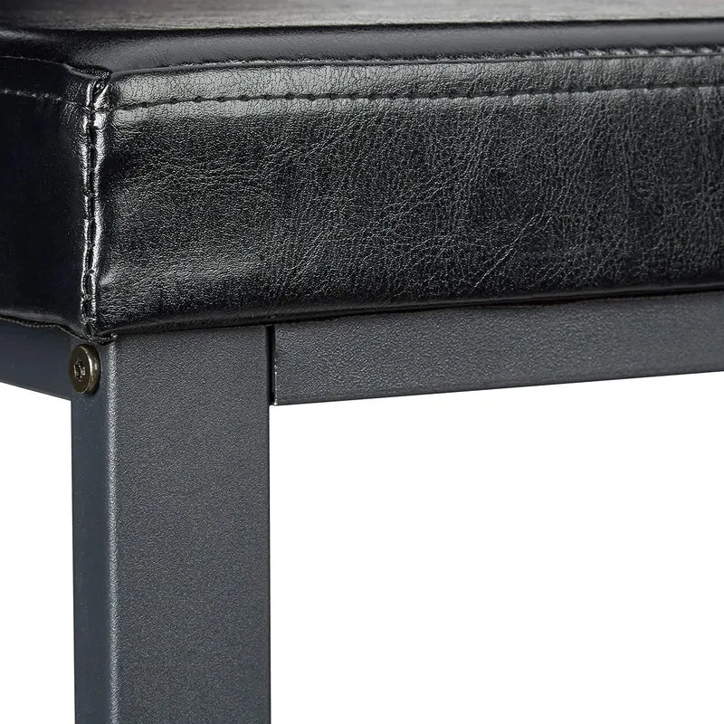 Banc de rangement à chaussures meuble assise tabouret en synthétique 2 niveaux noir 13_0000360_3