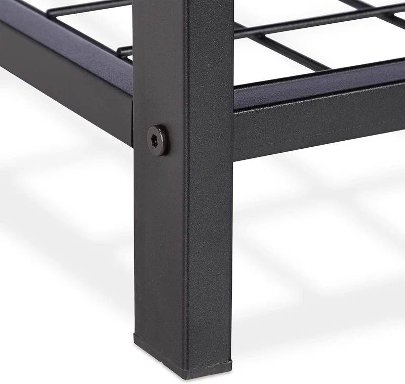 Banc banquette range chaussures ouvert synthétique support grillage métal 115 cm noir 13_0000367_2