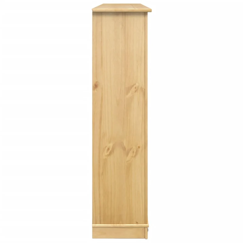 Armoire à chaussures range chaussures rangement meuble entrée couloir salon Corona 99 x 32 x 124,5 cm bois de pin massif brun 02_0021747