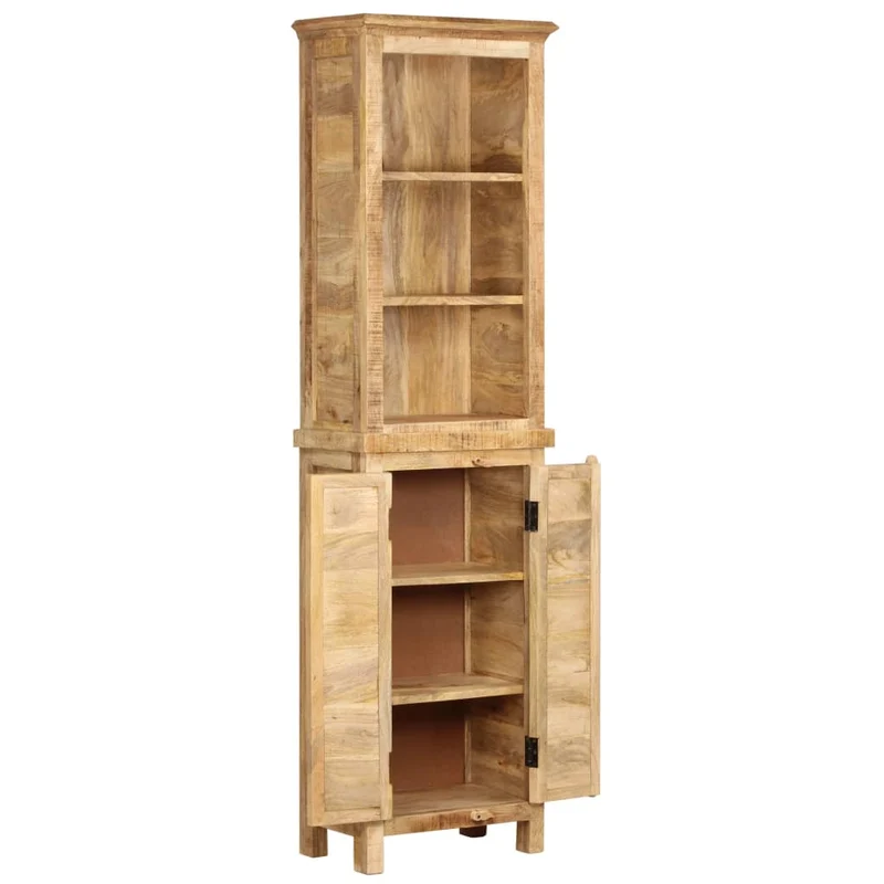 Étagère armoire meuble design bibliothèque 180 cm bois massif de manguier 2702065/2