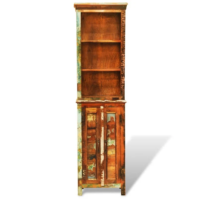 Étagère armoire meuble design bibliothèque en bois recyclé style vintage 2702009/2