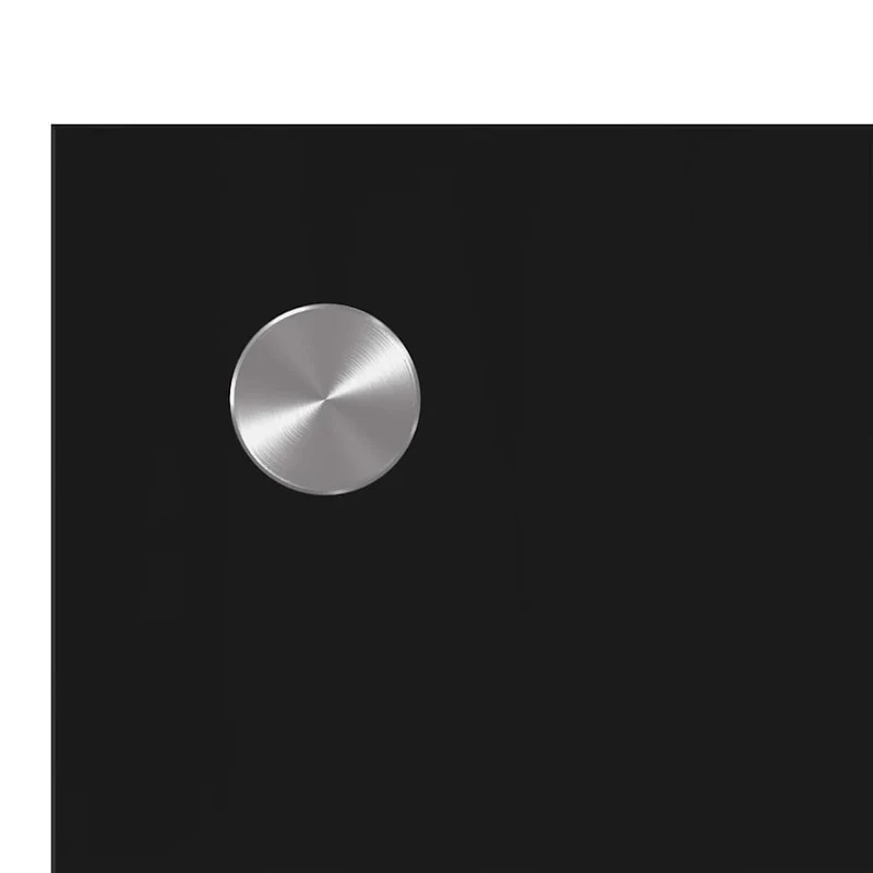 Lot de 2 dosserets de cuisine modernes thermorésistants 90 x 60 cm en verre trempé noir 02_0056314