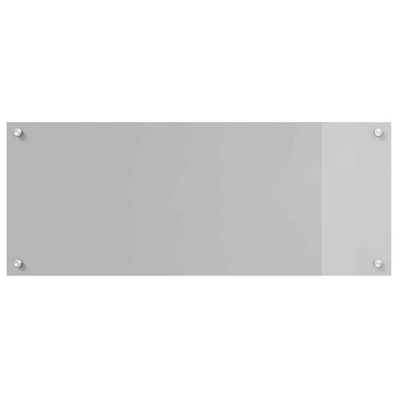 Lot de 2 dosserets de cuisine moderne 100 x 40 cm durable et thermorésistant en verre trempé gris clair 02_0056235