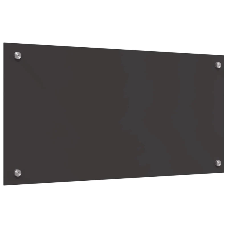 Dosseret de cuisine moderne 80 x 40 cm durable avec installation facile en verre trempé gris foncé 02_0058450