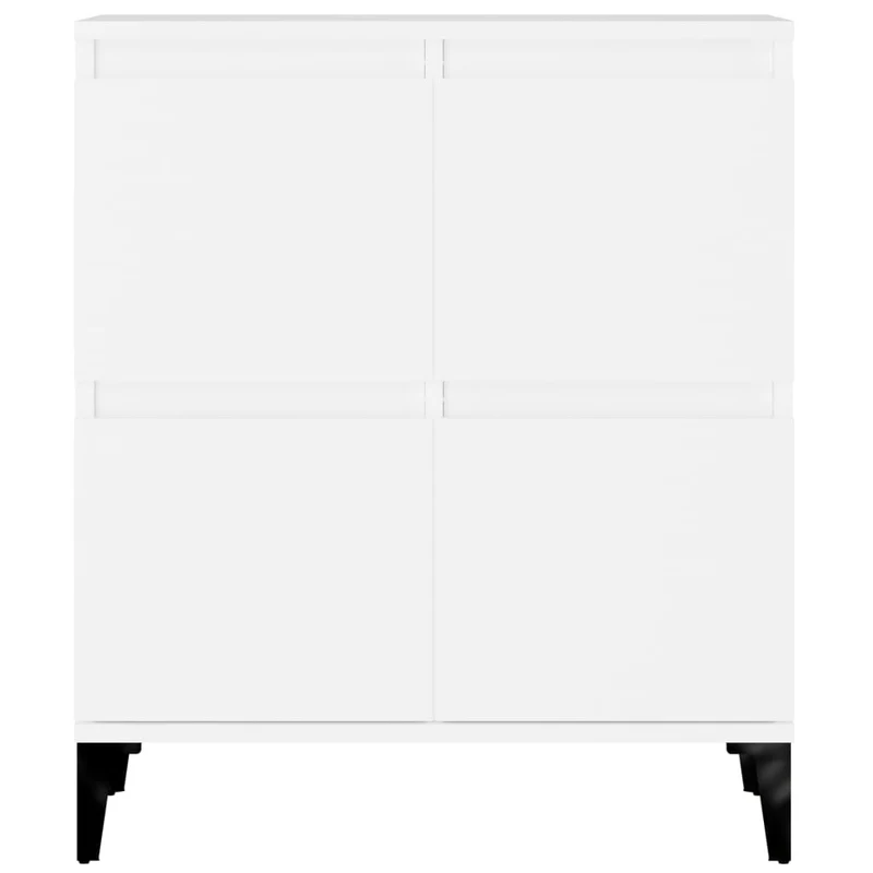 Buffet bahut commode armoire meuble de rangement organisateur cuisine salle de séjour salons lot de 2 60 x 35 x 70 cm bois d'ingénierie blanc 02_0036682