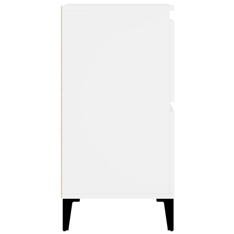 Buffet bahut commode armoire meuble de rangement organisateur cuisine salle de séjour salons lot de 2 60 x 35 x 70 cm bois d'ingénierie blanc 02_0036682