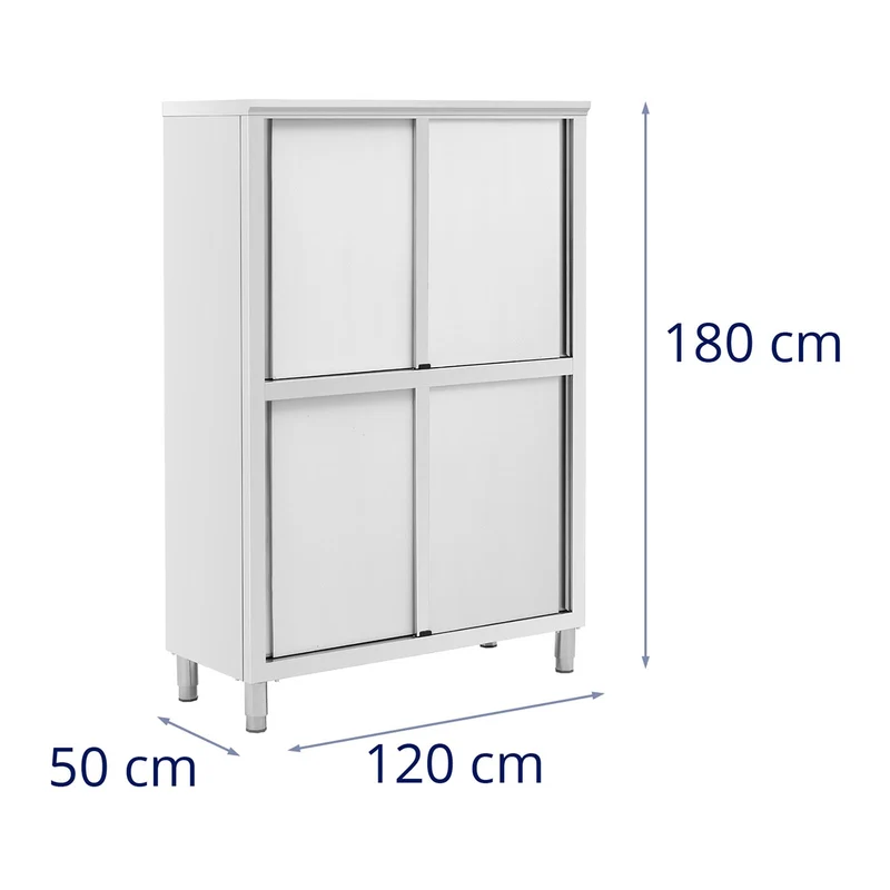 Armoire 120 x 50 x 180 cm 4 étagères jusqu'à 200 kg armoire chambre armoire dressing acier inoxydable 14_0005157