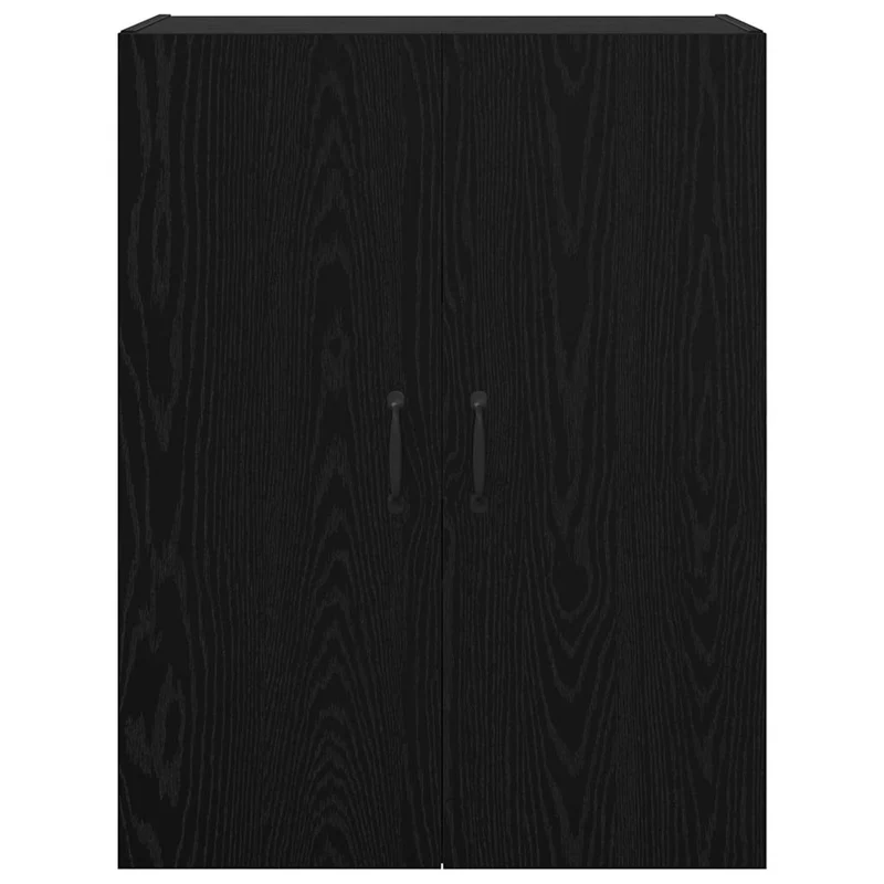 Lot de 2 armoires murales modernes avec 4 portes à charnières 69,5 x 34 x 90 cm en bois d'ingénierie chêne noir 02_0056057