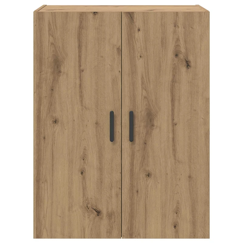 Lot de 2 armoires murales modernes avec 4 portes rangement optimisé 69,5 x 34 x 90 cm en bois d'ingénierie chêne artisanal 02_0056050