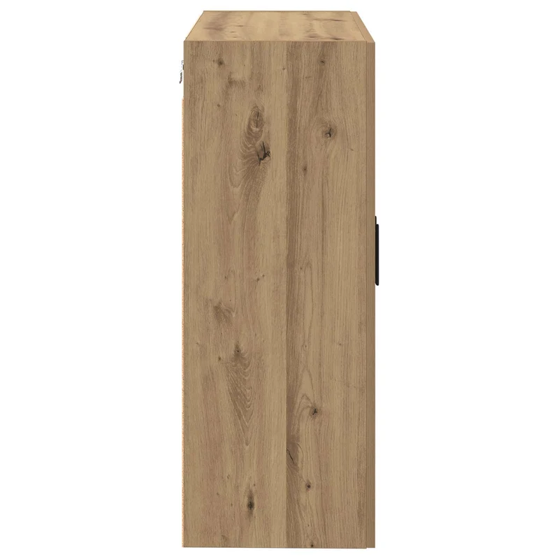 Lot de 2 armoires murales modernes avec 4 portes rangement optimisé 69,5 x 34 x 90 cm en bois d'ingénierie chêne artisanal 02_0056050