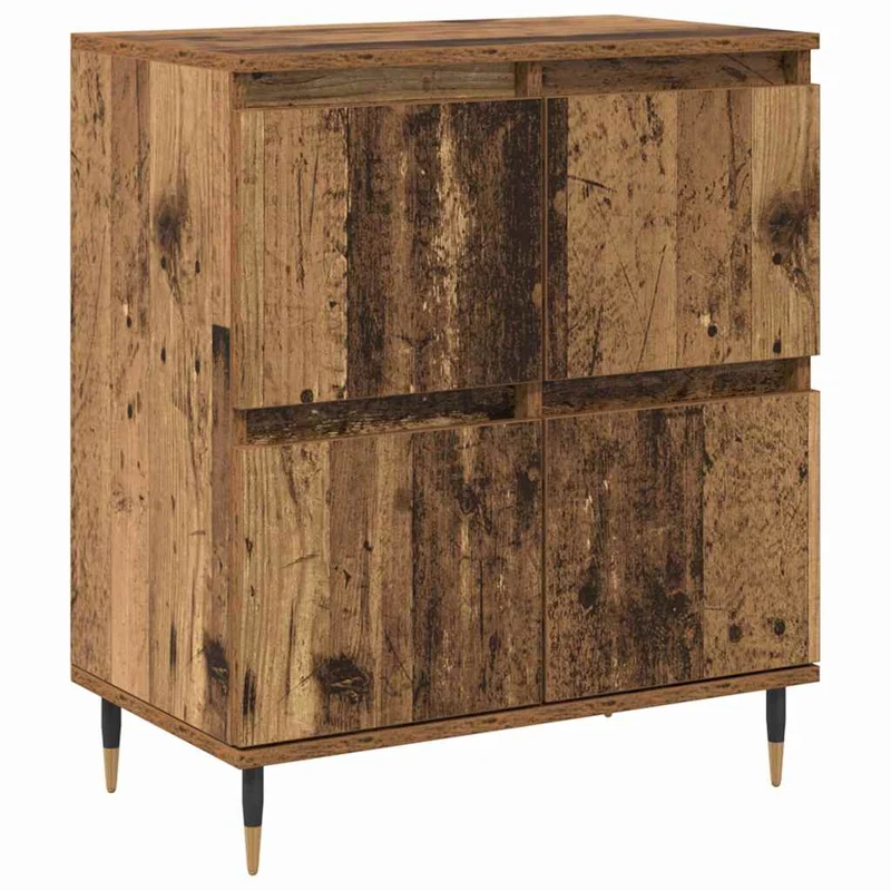 Lot de 3 armoires de rangement modernes espace de stockage 60 x 35 x 70 cm en bois ancien 02_0056046