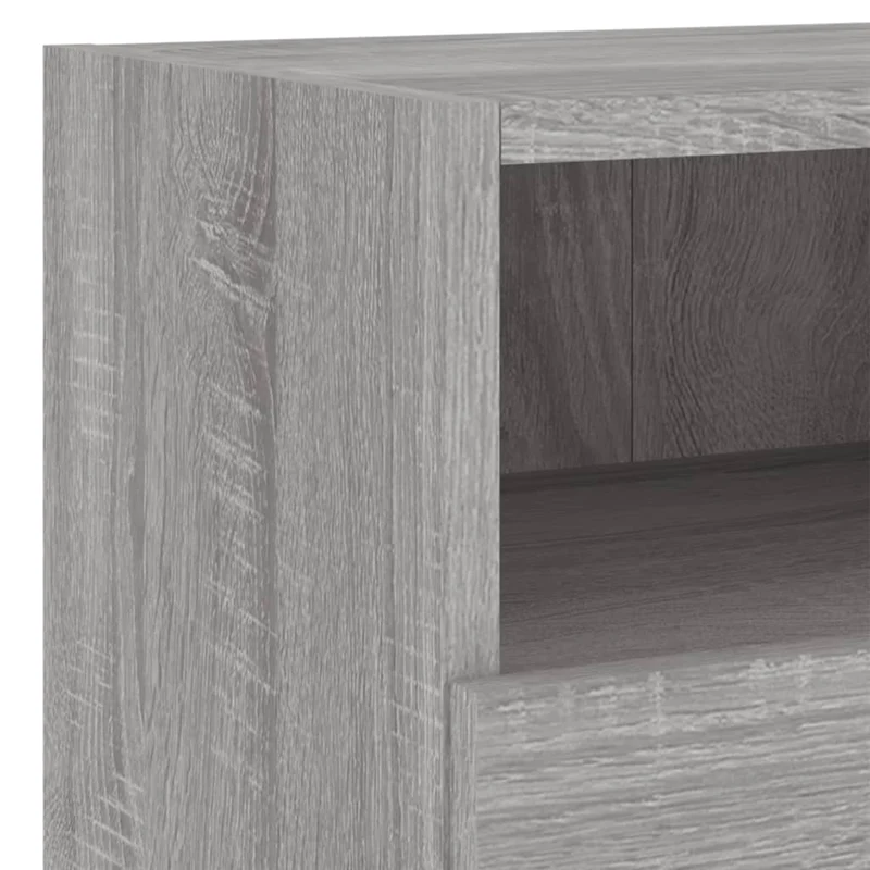Meubles TV multimédia étagère télévision buffet téléviseur salle à manger salon chambre 4 pièces sonoma bois d'ingénierie gris 02_0029247