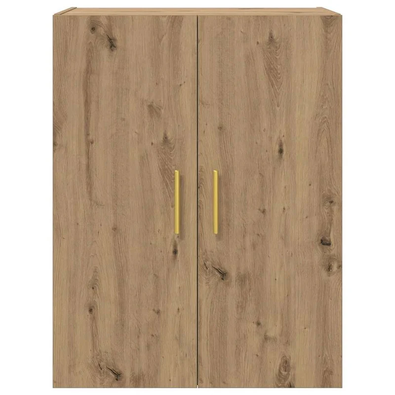 Lot de 2 armoires murales modernes avec 4 portes rangement 69 x 34 x 90 cm en bois d'ingénierie chêne artisanal 02_0056041