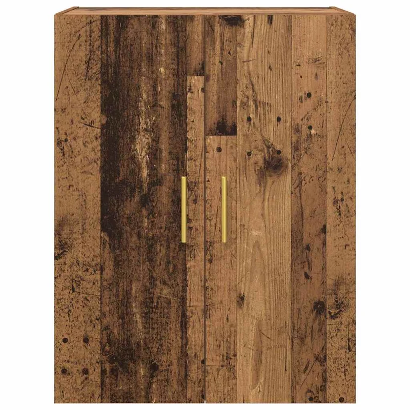 Lot de 2 armoires murales modernes 69,5 x 34 x 90 cm avec grand espace de rangement design épuré en bois ancien 02_0056040