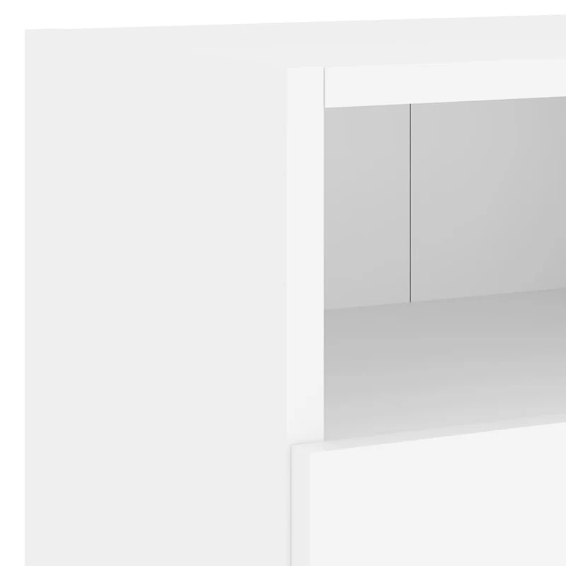 Meubles TV multimédia étagère télévision buffet téléviseur salle à manger salon chambre 4 pièces bois d'ingénierie blanc 02_0029232