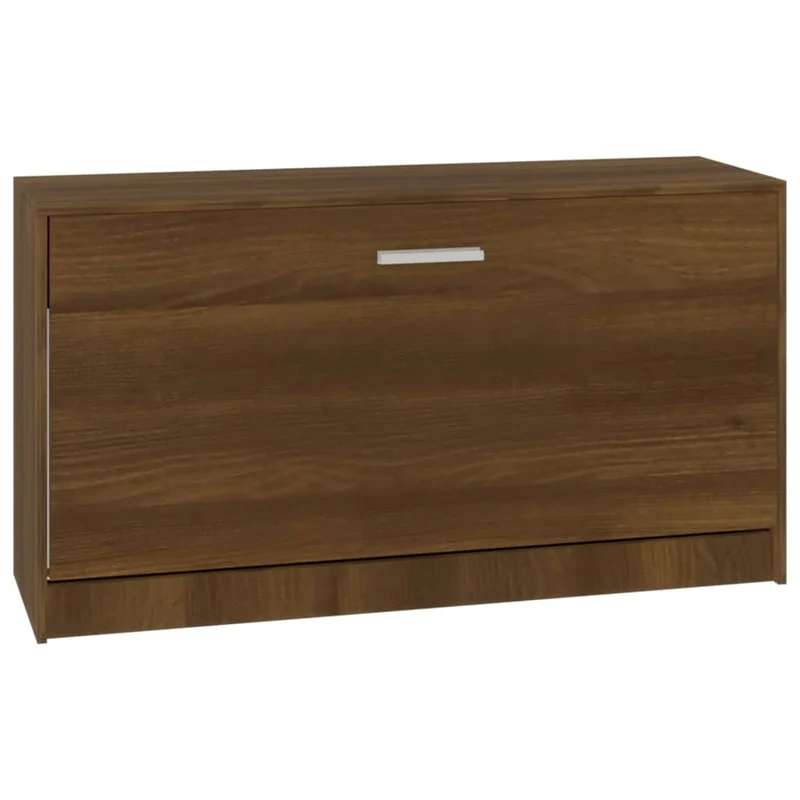 Banc à chaussures bottes commode étagère meuble entrée rangement 80 x 24 x 45 cm bois d'ingénierie marron 02_0022933
