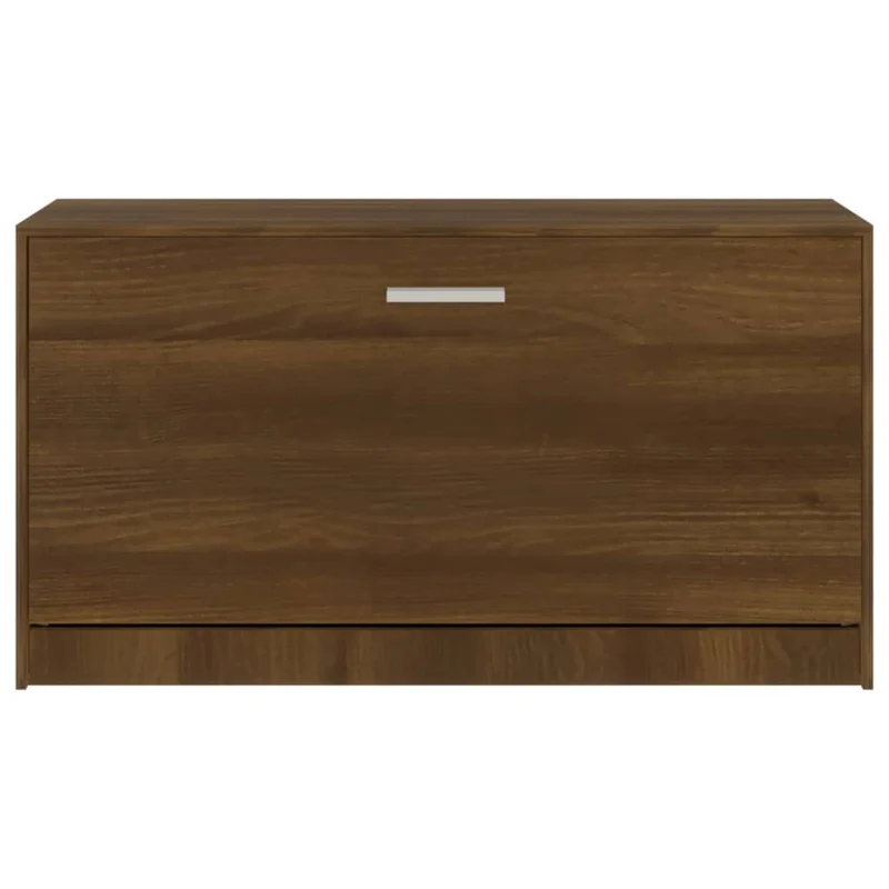 Banc à chaussures bottes commode étagère meuble entrée rangement 80 x 24 x 45 cm bois d'ingénierie marron 02_0022933