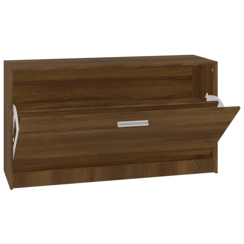 Banc à chaussures bottes commode étagère meuble entrée rangement 80 x 24 x 45 cm bois d'ingénierie marron 02_0022933