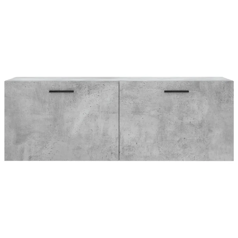 Armoire murale flottante pratique rangement 100 x 36,5 x 35 cm en bois d'ingénierie gris béton 02_0048890