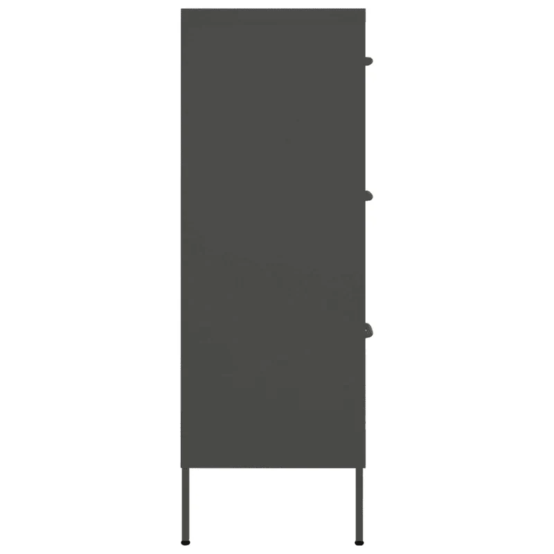 Armoire à tiroirs 80 x 35 x 101,5 cm 6 tiroirs avec glissières en acier anthracite robustesse moderne 02_0046841