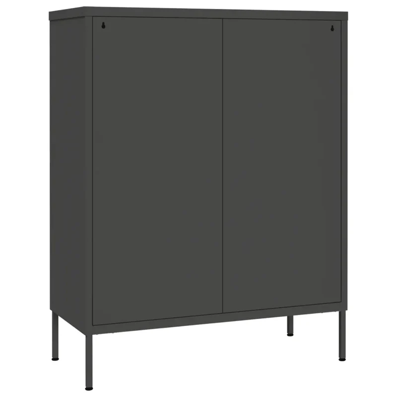Armoire à tiroirs 80 x 35 x 101,5 cm 6 tiroirs avec glissières en acier anthracite robustesse moderne 02_0046841