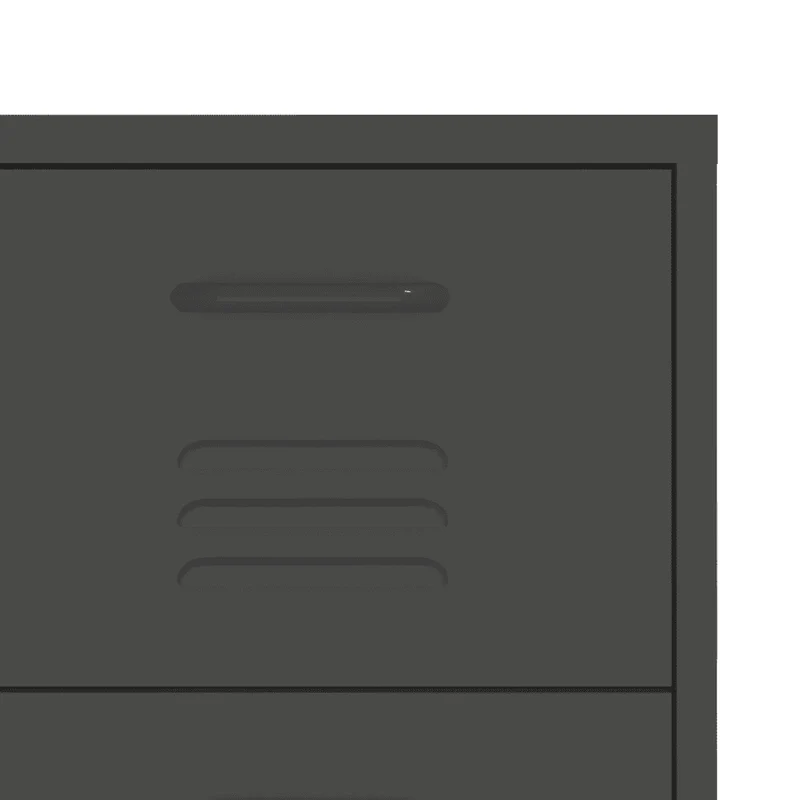 Armoire à tiroirs 80 x 35 x 101,5 cm 6 tiroirs avec glissières en acier anthracite robustesse moderne 02_0046841