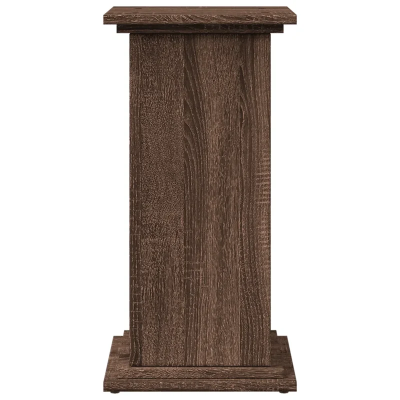Piedestal avec rangement décoratif pour salon 31 x 30 x 60 cm utilisation pratique en bois d'ingénierie chêne marron 02_0050545