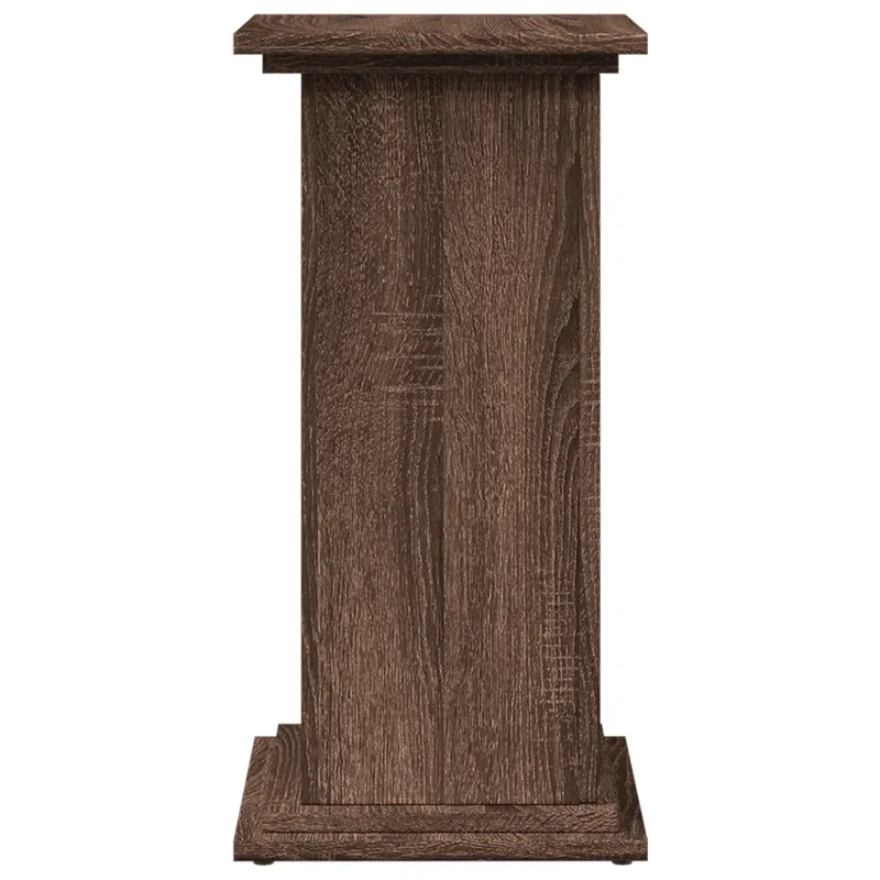 Piedestal avec rangement décoratif pour salon 31 x 30 x 60 cm utilisation pratique en bois d'ingénierie chêne marron 02_0050545