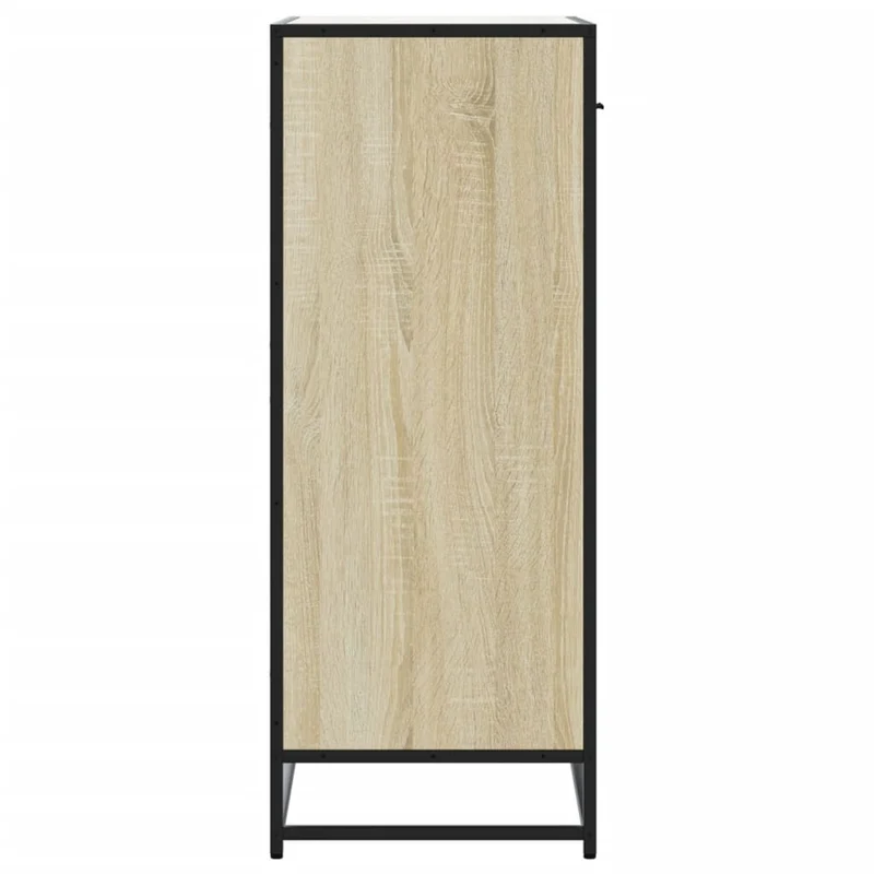Armoire à chaussures chêne sonoma 75 x 38 x 97,5 cm avec 4 compartiments design moderne en bois d'ingénierie 02_0055629