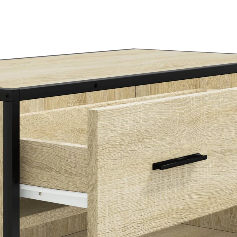 Armoire à chaussures chêne sonoma 75 x 38 x 97,5 cm avec 4 compartiments design moderne en bois d'ingénierie 02_0055629