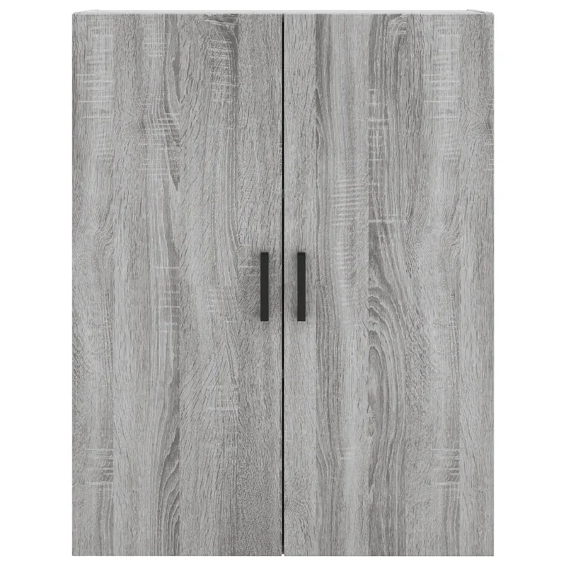 Armoire murale suspendue design pratique rangement 69,5 x 34 x 90 cm en bois d'ingénierie gris 02_0048585
