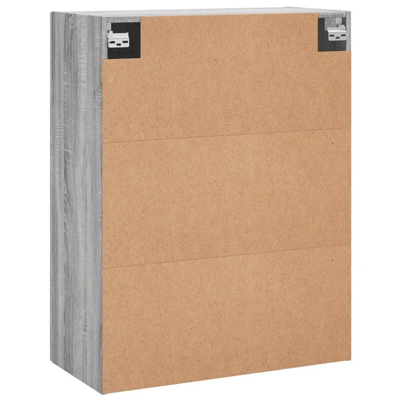 Armoire murale suspendue design pratique rangement 69,5 x 34 x 90 cm en bois d'ingénierie gris 02_0048585