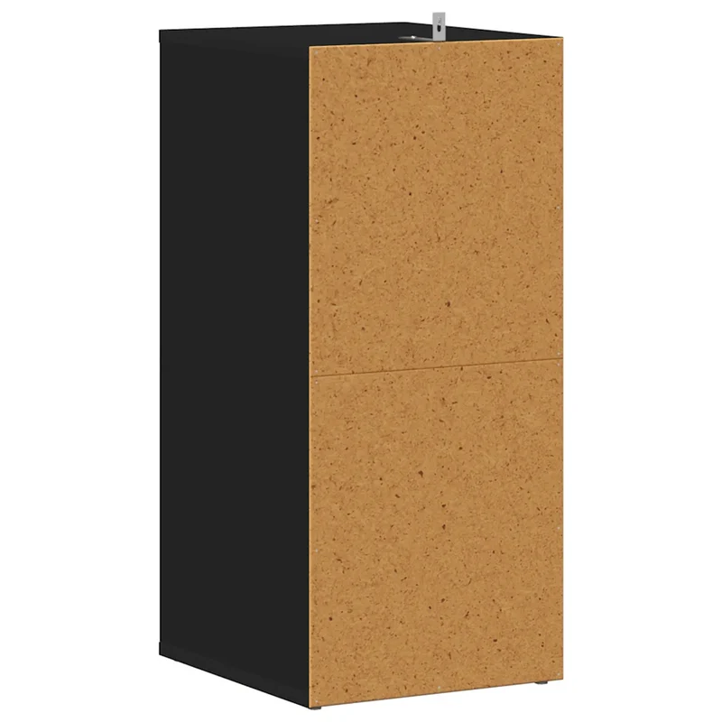 Armoire à chaussures noire moderne fixable mur ou sol 31,5 x 35 x 70 cm en aggloméré noir 02_0047963