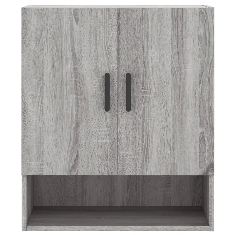 Armoire murale pratique espace de rangement 60 x 31 x 70 cm en bois d'ingénierie gris 02_0048774