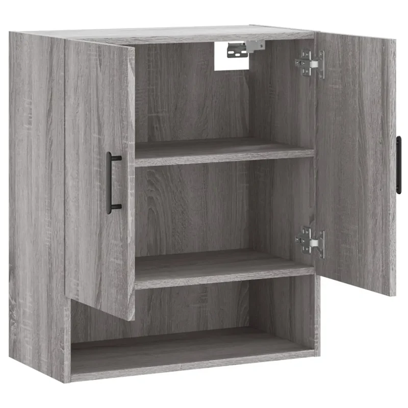 Armoire murale pratique espace de rangement 60 x 31 x 70 cm en bois d'ingénierie gris 02_0048774