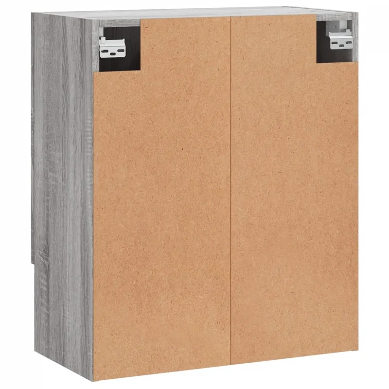 Armoire murale pratique espace de rangement 60 x 31 x 70 cm en bois d'ingénierie gris 02_0048774