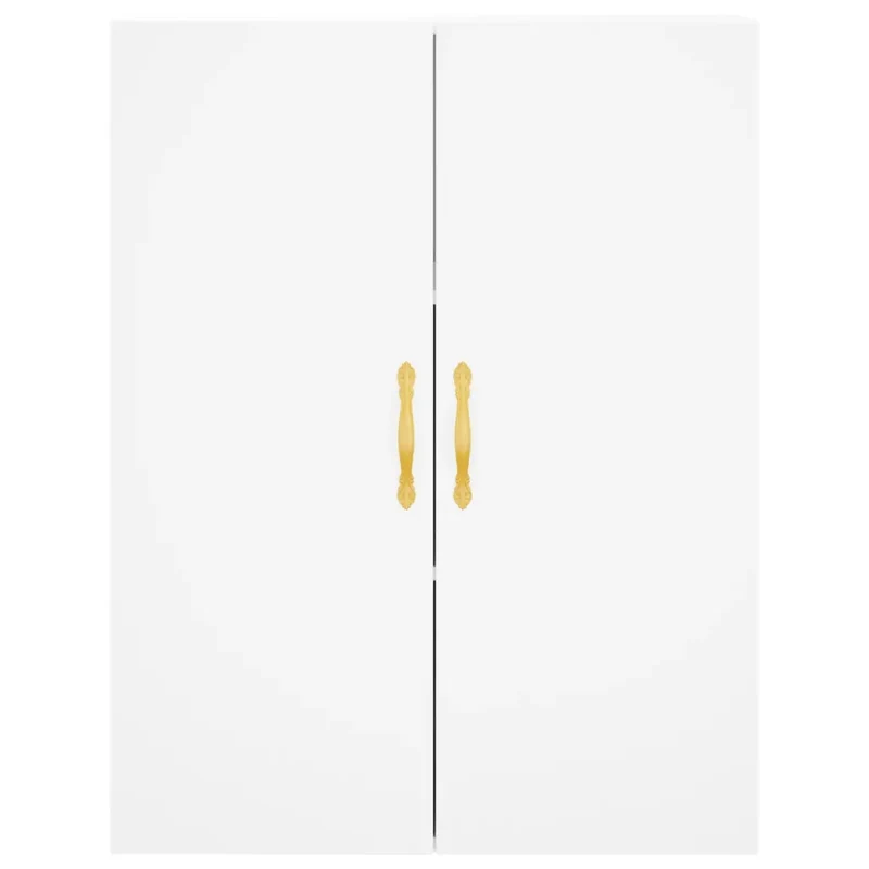 Lot de 2 armoires murales élégantes 69,5 x 34 x 90 cm grand espace de rangement design intemporel en bois d'ingénierie blanc 02_0055348