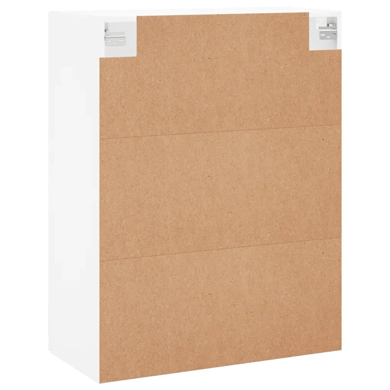 Armoire murale blanche design pratique salon chambre 69,5 x 34 x 90 cm en bois d'ingénierie blanc 02_0048586