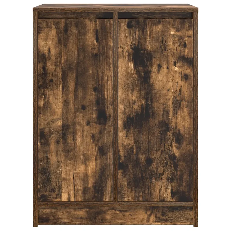 Armoire à chaussures chêne fumé 57 x 34 x 76 cm grand espace de rangement moderne pratique en bois d'ingénierie chêne fumé 02_0051773