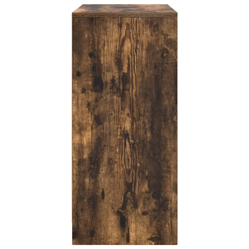 Armoire à chaussures chêne fumé 57 x 34 x 76 cm grand espace de rangement moderne pratique en bois d'ingénierie chêne fumé 02_0051773