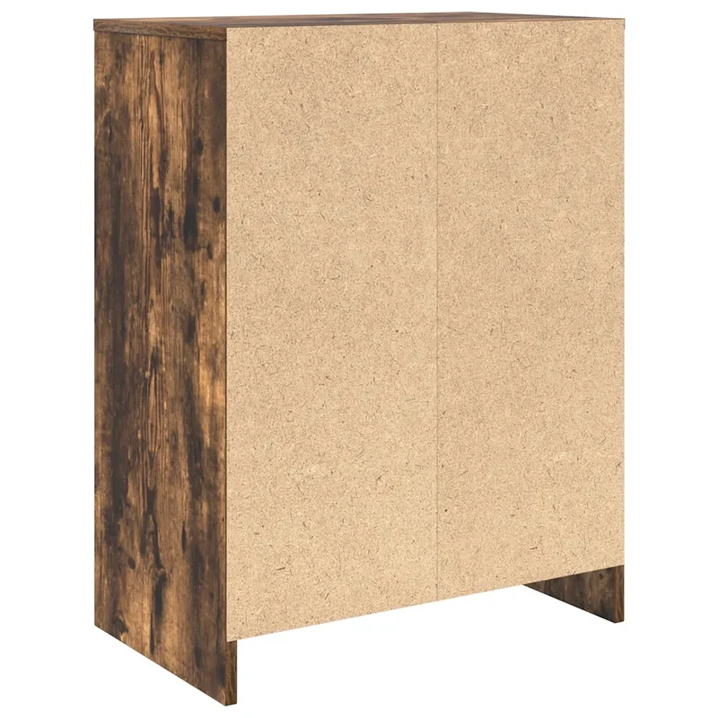 Armoire à chaussures chêne fumé 57 x 34 x 76 cm grand espace de rangement moderne pratique en bois d'ingénierie chêne fumé 02_0051773