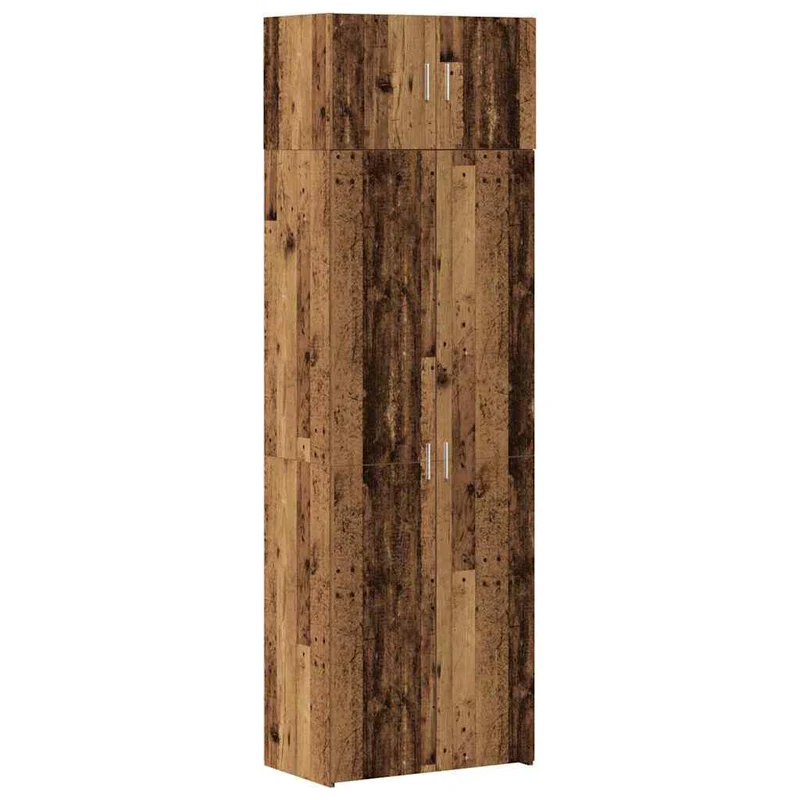 Armoire de rangement moderne avec 2 portes 70 x 42,5 x 185 cm finition épurée style contemporain en bois ancien 02_0055999