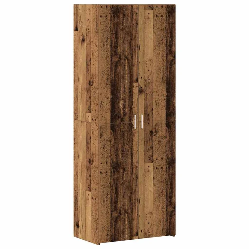 Armoire de rangement moderne avec 2 portes 70 x 42,5 x 185 cm finition épurée style contemporain en bois ancien 02_0055999