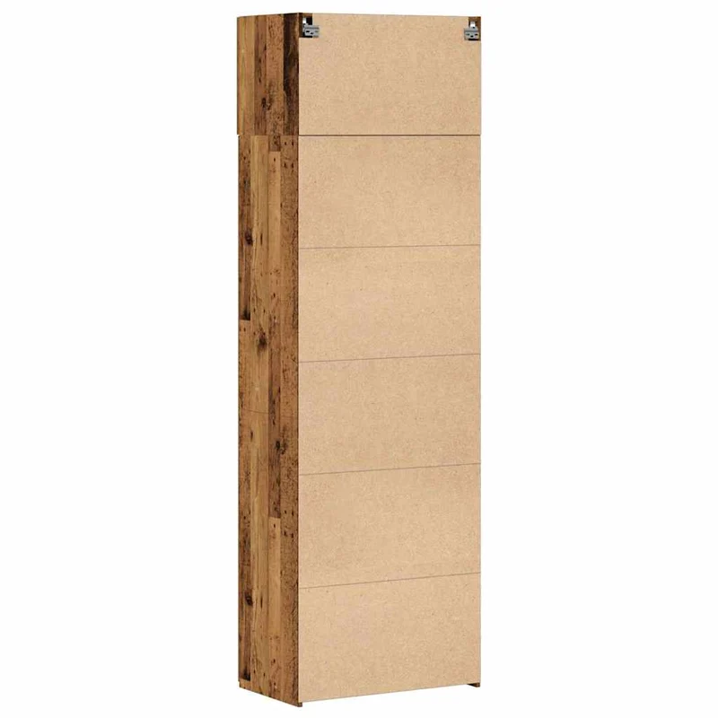 Armoire de rangement moderne avec 2 portes 70 x 42,5 x 185 cm finition épurée style contemporain en bois ancien 02_0055999