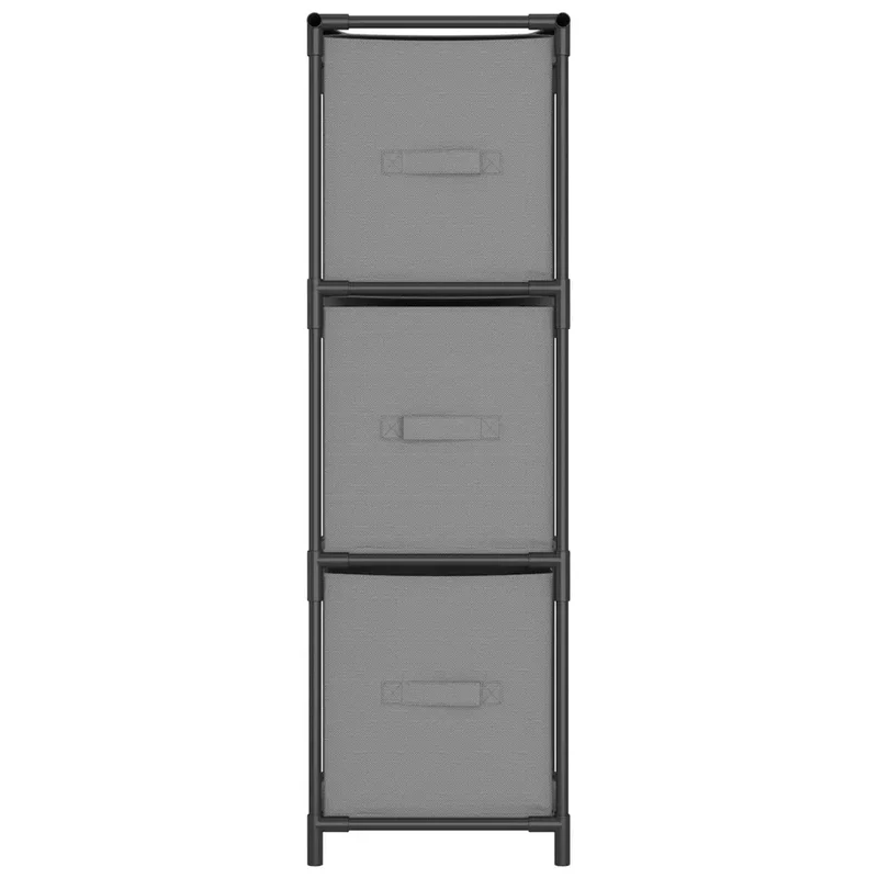 Armoire de rangement avec 3 tiroirs spacieux 34 x 34 x 101 cm design simple en acier gris 02_0046933