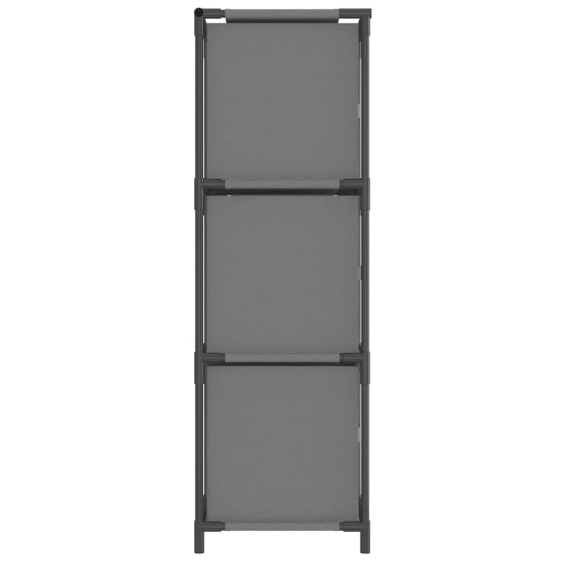 Armoire de rangement avec 3 tiroirs spacieux 34 x 34 x 101 cm design simple en acier gris 02_0046933